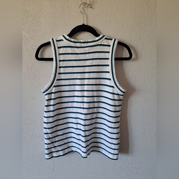 LOFT Striped Tank Top in Blue and White - Picture 5 of 6